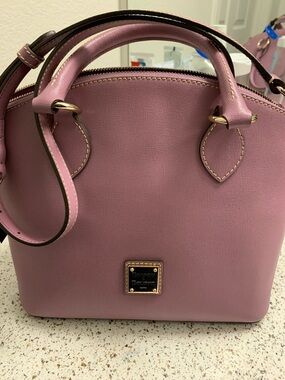 Dooney & Bourke Lavender-Pink Saffiano Dome Satchel